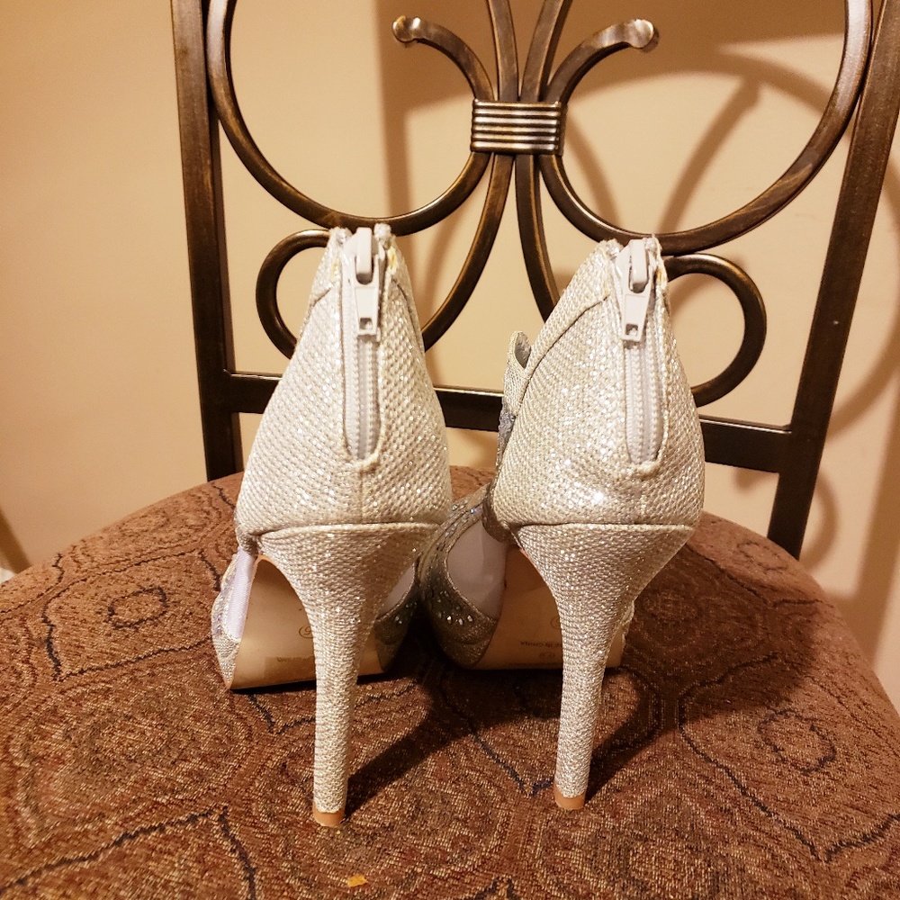 Silver Rhinestone Heels - Picture 6 of 7